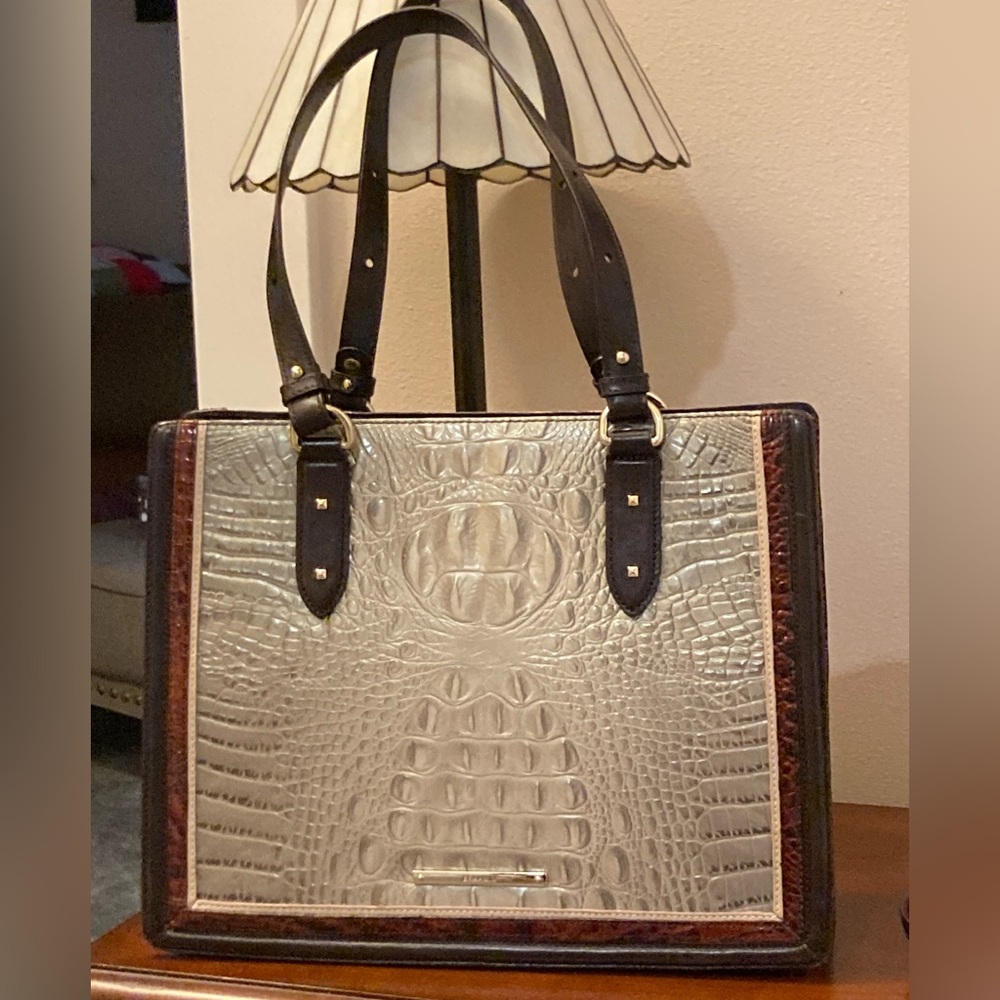 Brahmin Camille Taupe Ombré Tote